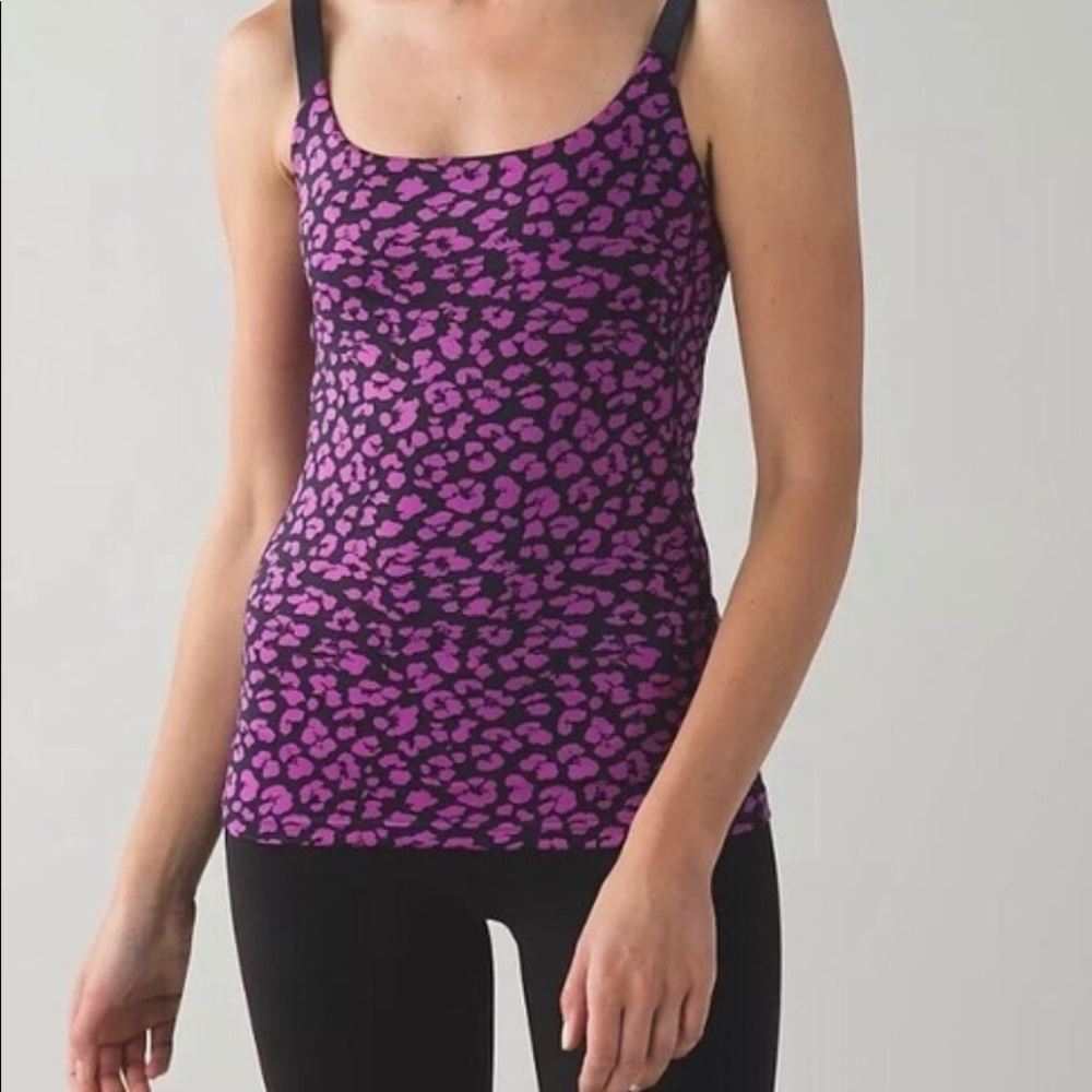 Lululemon Barre None Tank Leopard Print Size 4